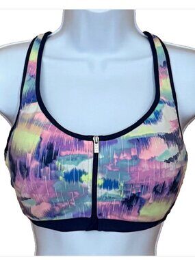 Victoria's Secret VSX Sport Featherweight Max Front Close Sports Bra Blue 36DD